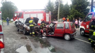 Wodzisław Śląski: Zderzenie dwóch aut na Jastrzębskiej (zdjęcia)