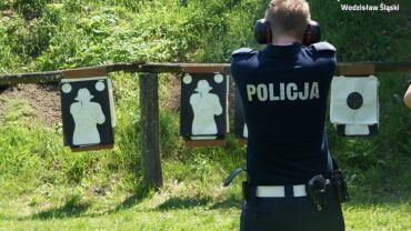 Trening strzelecki wodzisławskich policjantów