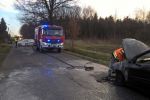 Łaziska: volkswagen spłonął na ulicy (zdjęcia), 