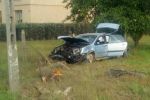 Auto rozbite, kierowca wyszedł bez szwanku, Wodzisław Śląski i okolice-informacje drogowe 24H