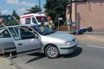Zderzenie motocyklisty z osobówką w Rydułtowach. Kierowcy w szpitalu, FB: Wodzisław Śląski i okolice-Informacje drogowe 24H