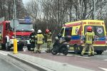 Wypadek obok Karuzeli, samochód zderzył się ze skuterem, Informacje drogowe 24H z powiatu Wodzisław Śląski, Rybnik