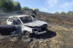 Pożar w Mszanie. Spłonął samochód i zboże, PSP Wodzisław