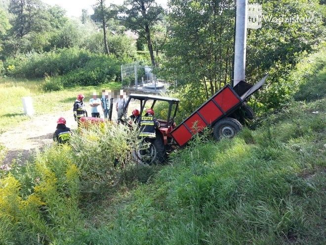 Mszana: pijany traktorzysta wylądował w rowie, M.Kaczmarek