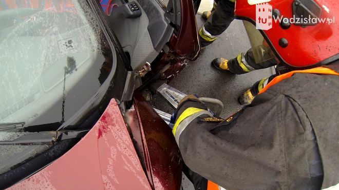 Jak wodzisławscy strażacy dogadują się z Czechami? Testowali na autostradzie A1, KPPSP Wodzisław