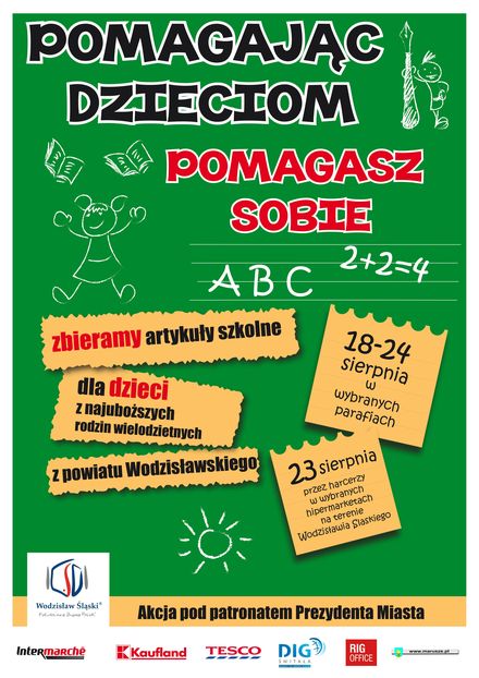 Zbiórka przyborów szkolnych w powiecie wodzisławskim. Zobacz jak pomóc dzieciom, materiały prasowe