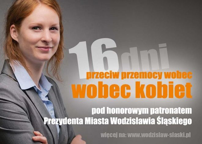 16 dni przeciwko przemocy kobiet. Sprawdź co będzie się działo w Wodzisławiu, materiały prasowe