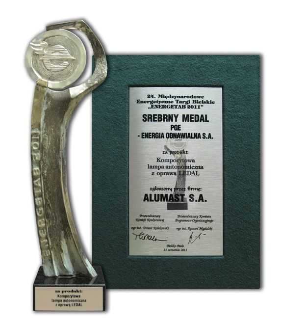 Wodzisław: lampa Alumastu uhonorowana srebrnym medalem, Alumast