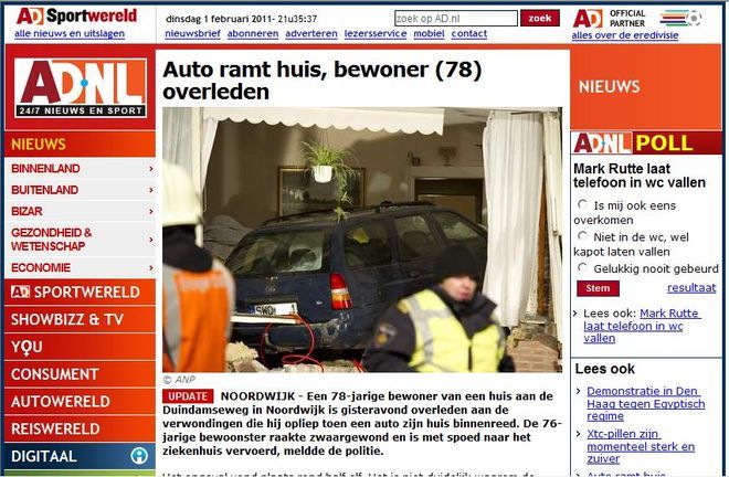 Holandia: mieszkańcy powiatu spowodowali śmiertelny wypadek, archiwum