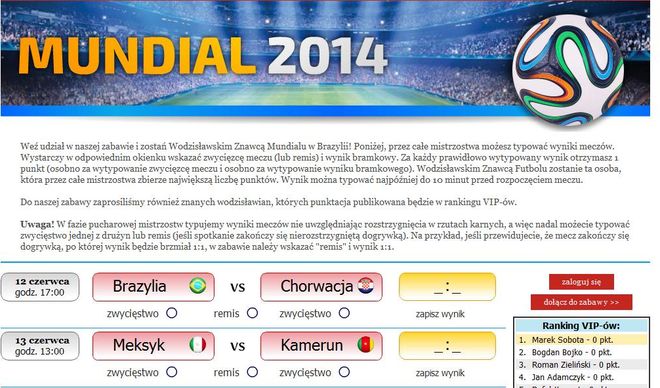 Mundial 2014: pierwszy mecz już dzisiaj. Dołącz do naszej zabawy w typowanie wyników!, 