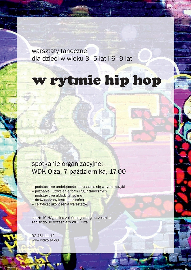 Warsztaty w rytmie hip-hopu w Olzie, materiały prasowe