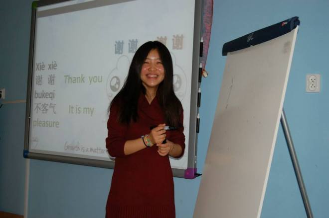 Studentka z Chin z wizytą w Liceum na Skalnej, materiały prasowe