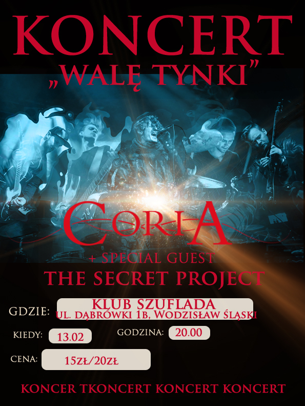 „Walę tynki” z zespołem Coria w Szufladzie! , materiały prasowe