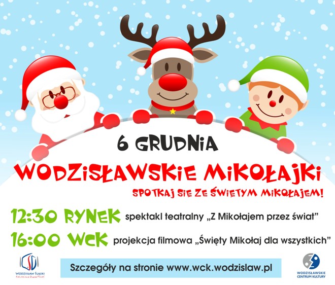 Mikołaj odwiedzi wodzisławski rynek i WCK! , materiały prasowe