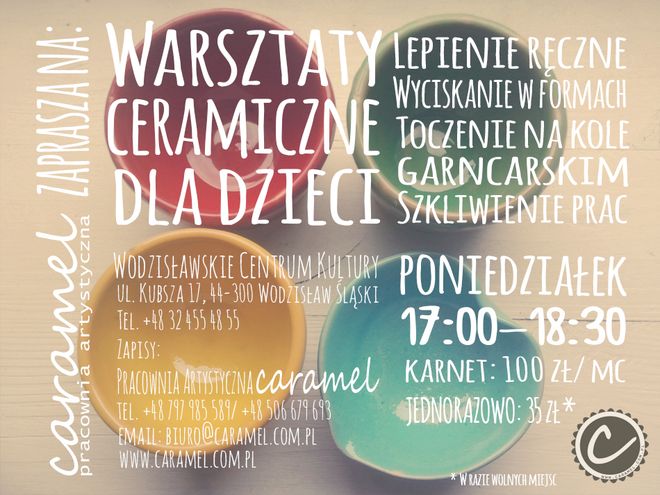 „Ceramiczna” nowość w ofercie Wodzisławskiego Centrum Kultury, Materiały prasowe