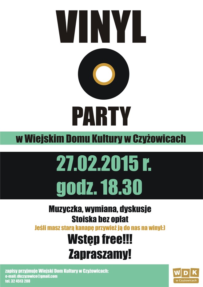Lubisz czarne płyty? Przyjdź na Vinyl Party w WDK Czyżowice, materiały prasowe
