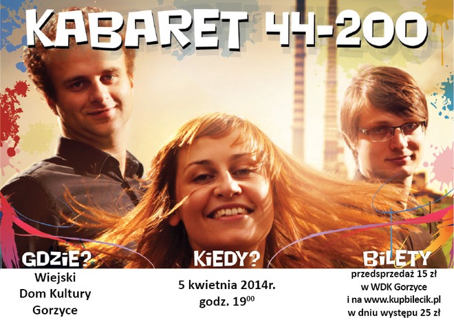 Kabaret 44-200 wystąpi w Czyżowicach, Materiały prasowe