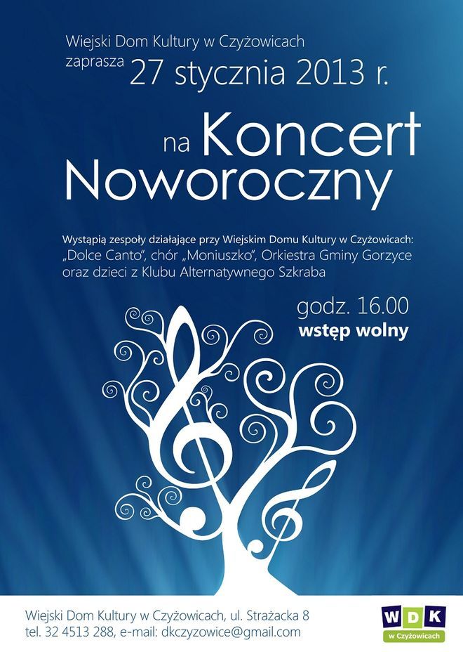Noworoczny koncert w Czyżowicach, Materiały prasowe
