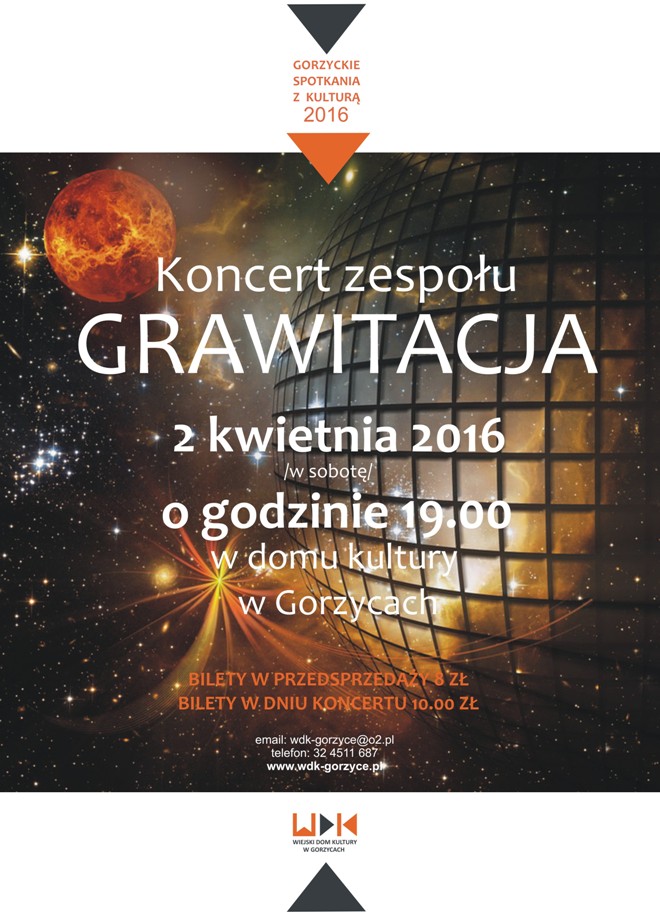 Zespół Grawitacja zagra w Gorzycach, materiały prasowe WDK Gorzyce