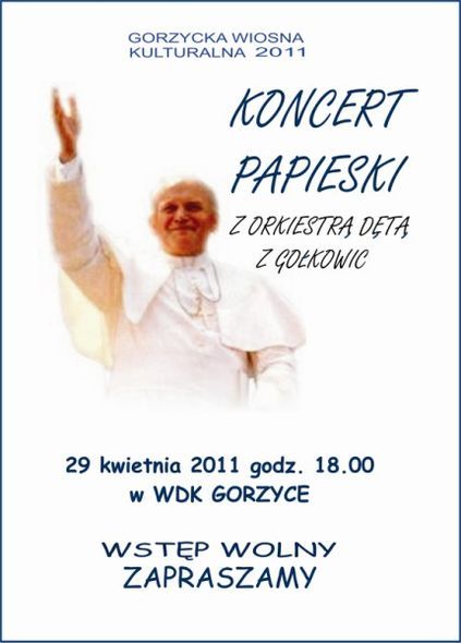 WDK Gorzyce: koncert dla Jana Pawła II, Materiały prasowe