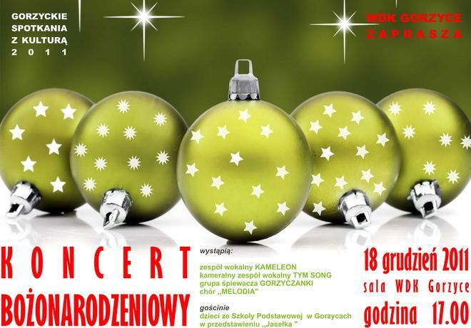 Koncert bożonarodzeniowy w Gorzycach, Materiały prasowe