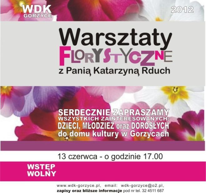 Warsztaty florystyczne w Gorzycach, Materiały prasowe