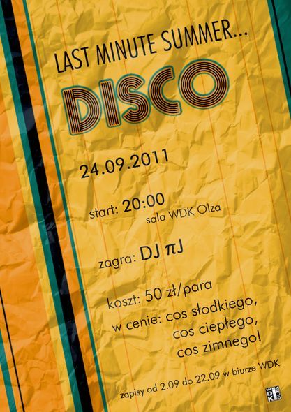 Last Summer Disco: pożegnaj lato w Olzie, Materiały prasowe