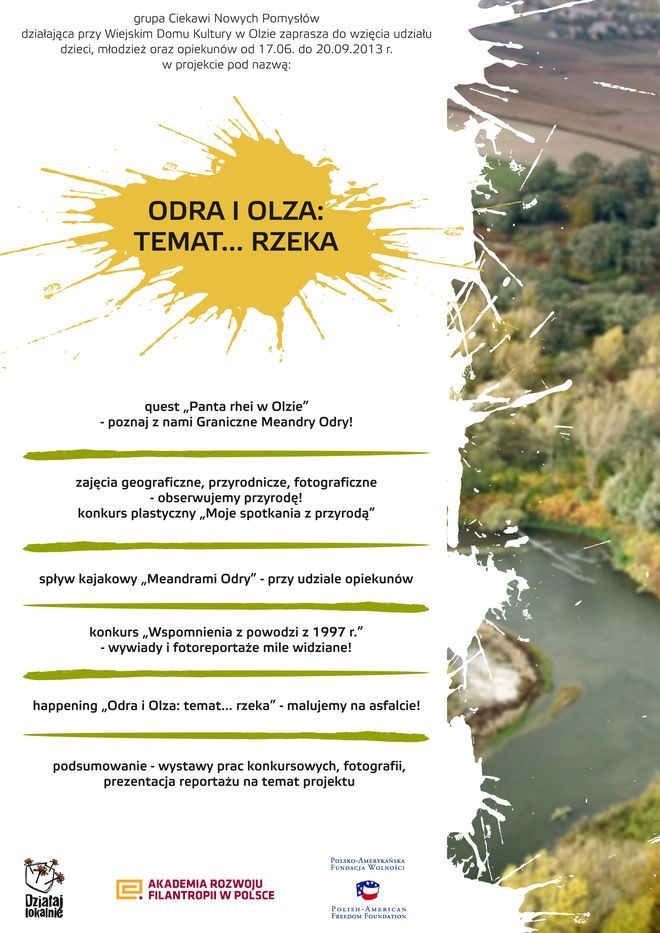 Projekt „Odra i Olza: temat... rzeka”: co jeszcze czeka na uczestników?, Materiały prasowe