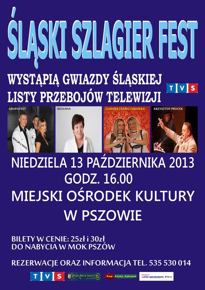  Śląski Szlagier Fest w Pszowie, Materiały prasowe