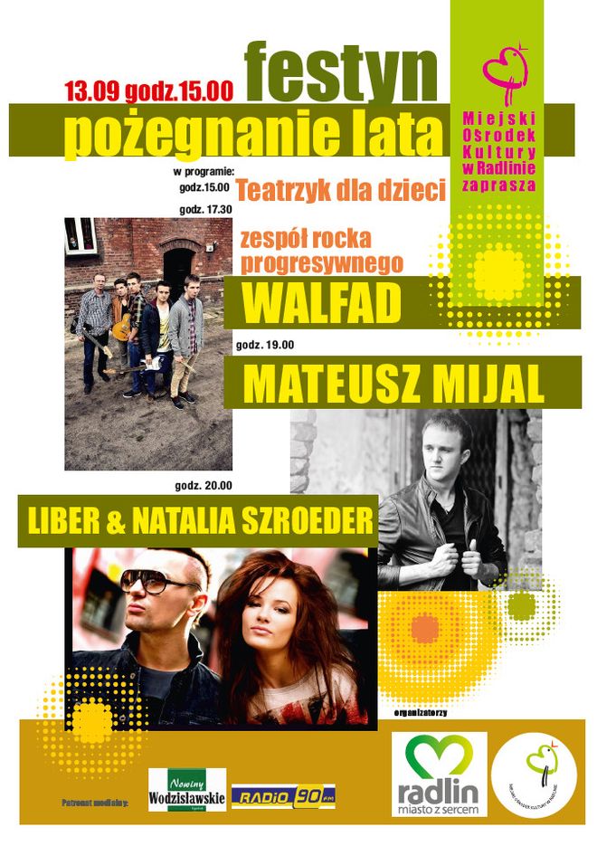 Festyn na pożegnanie lata: Walfad, Mijal, Liber i Natalia Szroeder, Materiały prasowe