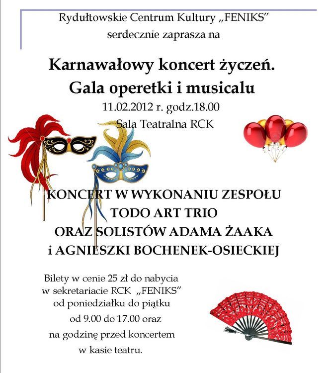 RCK: gala operetki i musicalu, Materiały prasowe