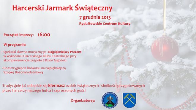Harcerski Jarmark Świąteczny w RCK, Materiały prasowe