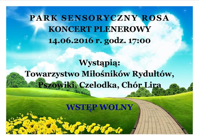 Plenerowy koncert w rydułtowskim Parku Sensorycznym, materiały prasowe