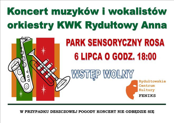 RCK: koncert muzyków i wokalistów orkiestry KWK Rydułtowy-Anna, Materiały prasowe