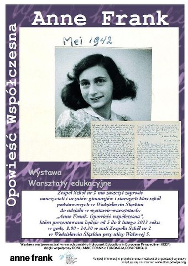 Współczesna wystawa o Annie Frank, Materiały prasowe